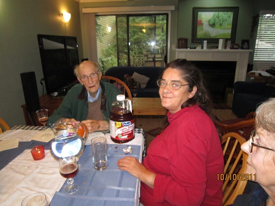 Last Thanksgiving with Uncle Ted and mum, 2011