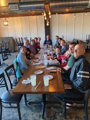 Chicago Area Orienteering Club - Group dinner at 2023 Flying Pig meet in Kentucky