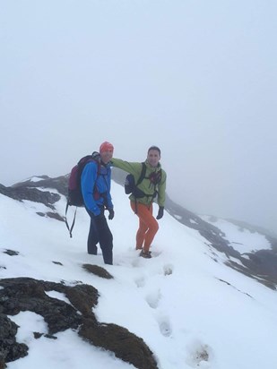 Ed with me (Ben Reynolds) on a recce for the Bob Graham Round