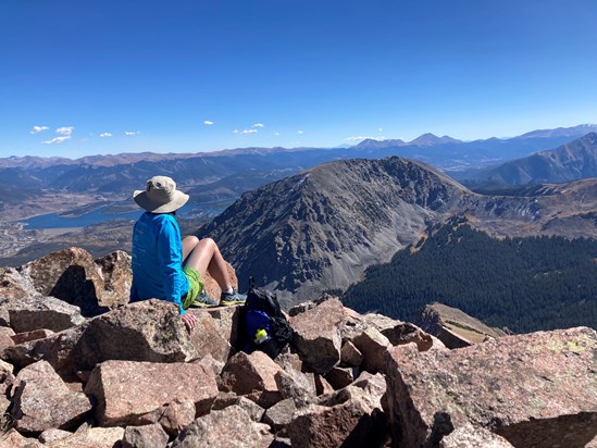 Ed on Red Mountain (Colorado) with Alison and Joanna