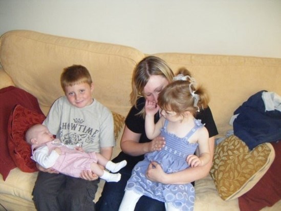 A proud Joe holding his baby cousin Isabelle for the first time ??????