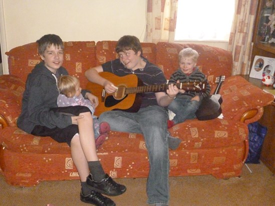 Joe, Liam, Eddie and Felicity, 2014