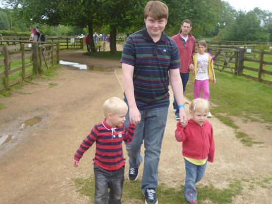 Joe at Millets Farm whilst on holiday at ours, 2014 x