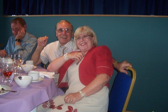 Dad and Maureen at happy event celebrating Naomi's wedding to Mark