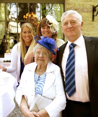 Uncle Alan, Caroline, Nana & Beccy at Daniel & Sofia’s wedding, Luxembourg May 2015. From Gem xx 