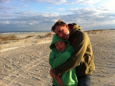 Thisy and Daddy boxing day Jax beach 2010