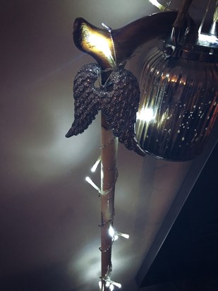 here’s your little walking stick mum, we’ve hung your Christmas wings already xxxxx