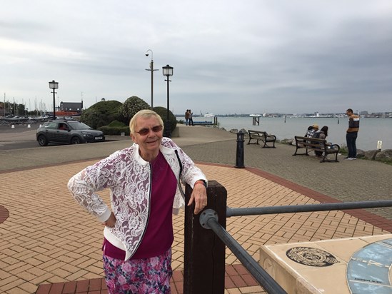 Gill enjoying a day out to Hythe