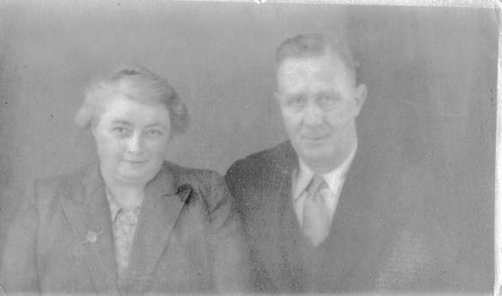 Nancy's mother and father, Alice and Frank 1945