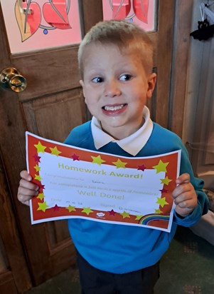 Leon did very well this term mummy would be so proud xproud