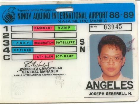 Pass for Manila International Airport, 1988-1989