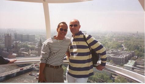 On the London Eye in 2001