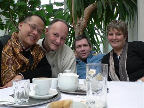 With Malcolm's sister Julie and husband Colin, Vienna, Nov 2005