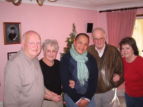 Uncle Cliff, Auntie Sue, Dad Crick and Auntie Marion