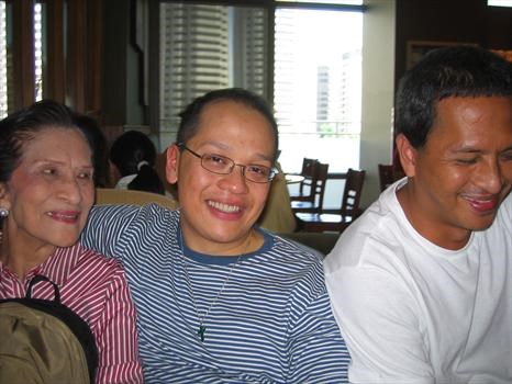 With Mommy and brother Kingsley, 2007