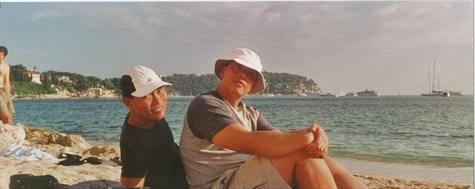 With Abraham, Villefranche, near Nice, 2004