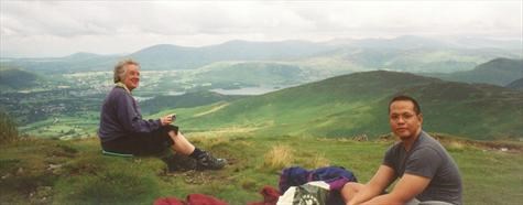 With Malcolm's friend, Rachael, in the Lake District 2002
