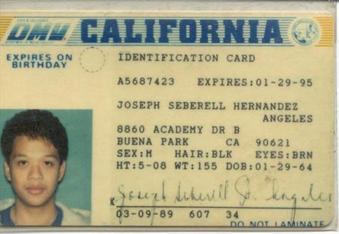 California ID card 1989