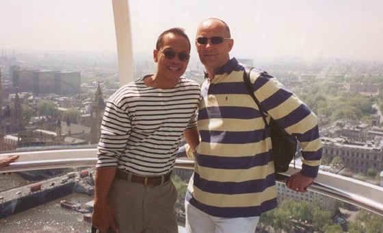 London Eye with Malcolm 2001