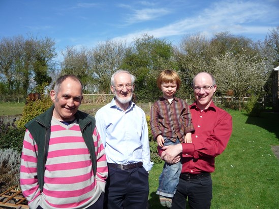 With KT family: Uncle Bob, Jowen and Daniel (for Eileen's 90th)