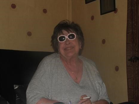 Our Mam in Jasmines sun glasses....she had such a wonderful sense of humour....