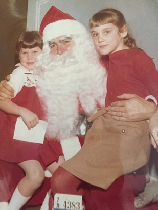 Visiting Santa at Hudson's Department Store at Eastland Mall in 1967.