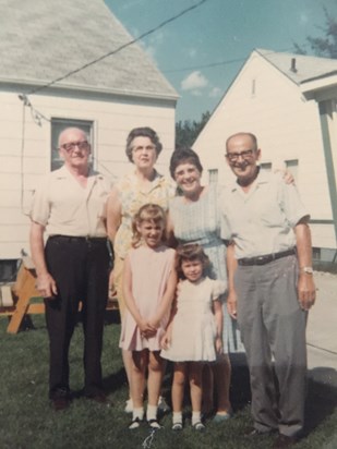 With our dear grandparents on McCormick, 1966.