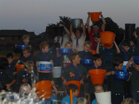 P1060107 Leybourne Scouts Ice bucket challenge