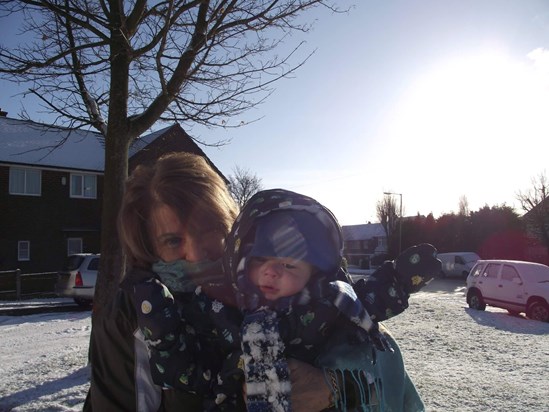 Jake's first ever play in the snow was with you x