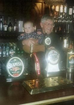 Michael and Callum, ready to pull a pint!