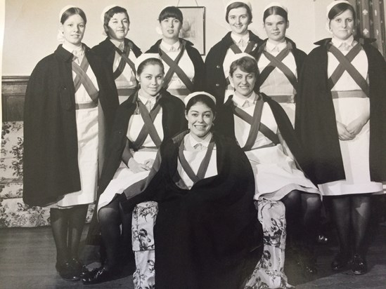 Happy times at Barts at the beginning of our training with Sian at the centre, Kate & Joy sitting, Liz, Heather, Ruth, Jo, Mary-Clare and Marilyn standing.