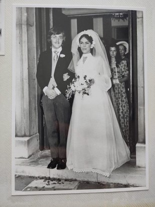 One of our wedding photographs on 21st July 1973