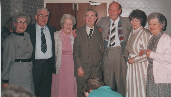 Mum & Dad's Ruby Wedding   Jean, Stan, Kit, Dad, Bill, Iris & Win Coltman