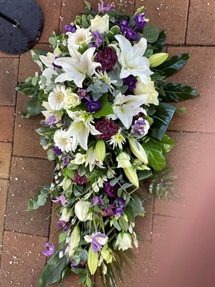 Flowers from Mums coffin 