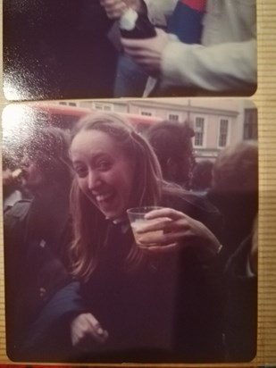 Carolyn after Finals at Oxford, 1982