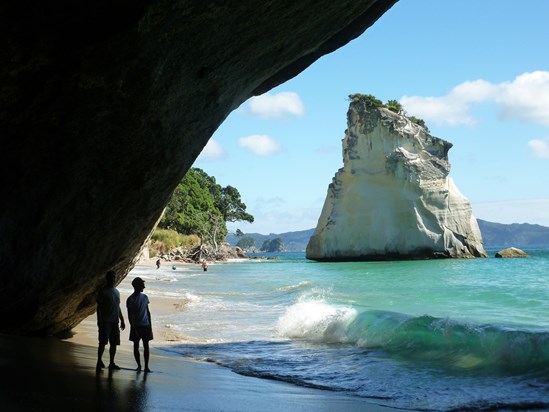 Me & Dad at the stunning Cathedral Cove