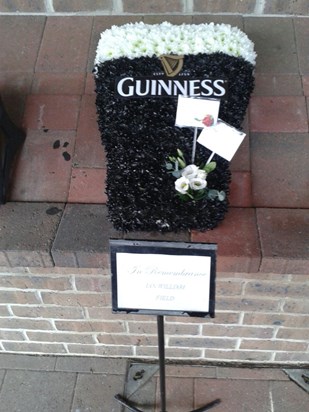 Loved his Guinness! Beautiful flowers from Chelsea, Luke, Sophie, Adi and 2 new bumps to come ????