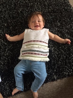 We are voting for this gorgeous little lady of ours to win a competition for cutest baby which she should win hands down she is just the cutest & such a happy little darling you would have just loved her Ian x