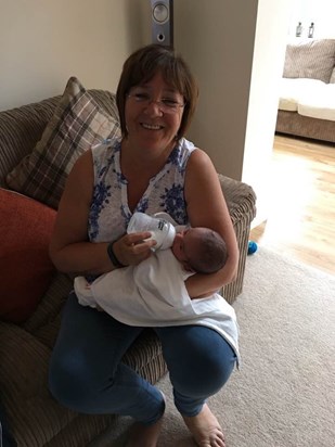 Another beautiful great granddaughter for us Ian my darling I think the females are taking over she's a big baby same weight George was you would be so proud my darling so sad you weren't here to meet our future generation but I know your with us i??