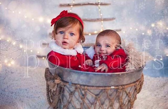 Christmas photo shoot of our 2 gorgeous little great granddaughters Mollie-Rose & Lillie-Grace absolutely beautiful you would be so very proud my Darling Ian xx