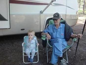 Landen and Grandpa at the reunion 2008