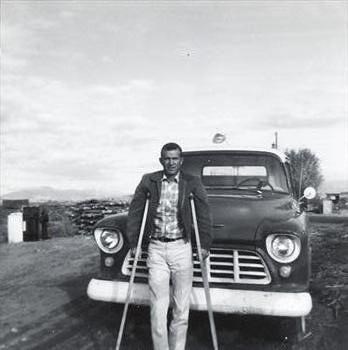 Ken in the 50's when he broke his foot.  From Kenny.