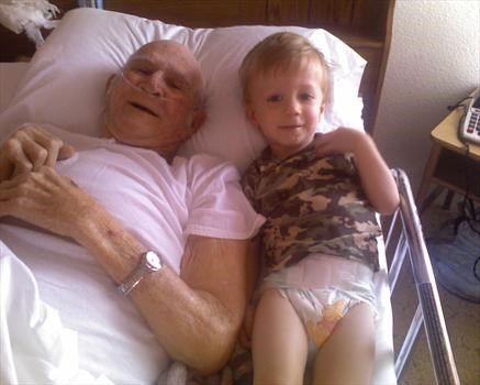 Landen and Grandpa May 20, 2009