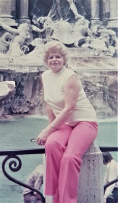 Mum Infront Of The Trevi Fountain 