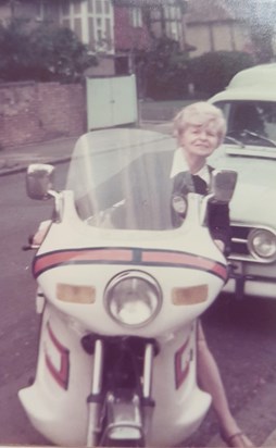 Mum On Dad's Motorbike