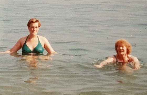 Shirley with Lisa in Spain