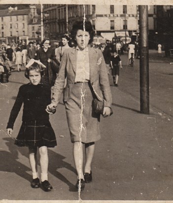 Mum (9 years old) and Aunt May in Rothesay