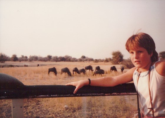 Pippa enjoying Zimbabwe where her parents lived for 3 years.