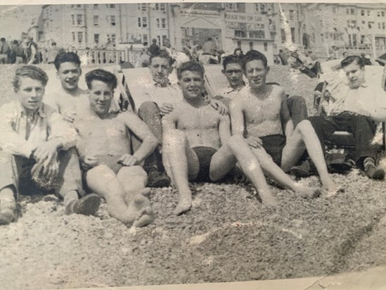 Boys on Brighton Beach... circa 1948, a bad year for posing!