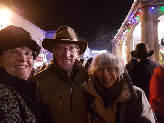 With Lindsay and Clo, Ilminster Victorian Christmas evening 2018